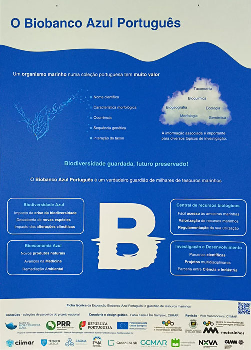 Exposição O Biobanco Azul Português, guardião de tesouros marinhos
